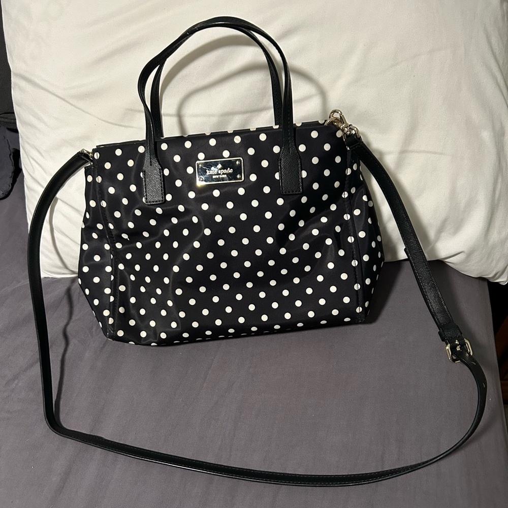 Kate Spade Black and White Polka Dot Crossbody